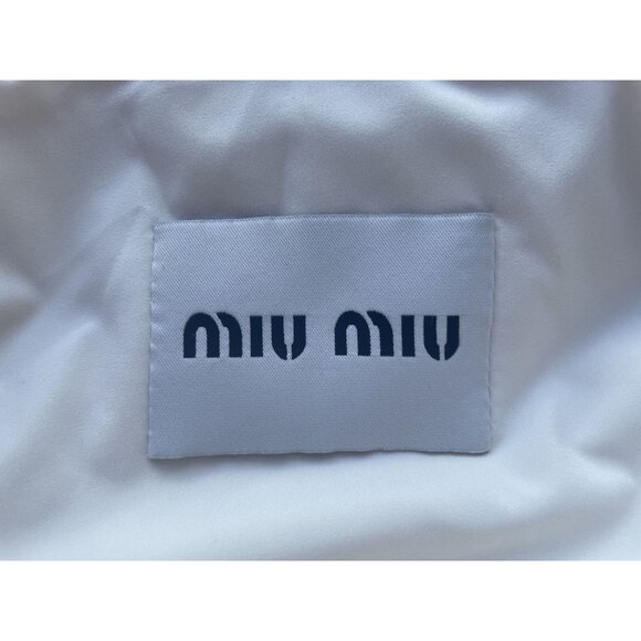 Miu Miu Pink & White Plaid Wool Button-Up Shirt Jacket Womens - Picture 9 of 13